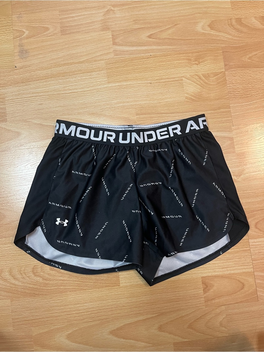 Under Armour Black Athletic Shorts with Branded Waistband